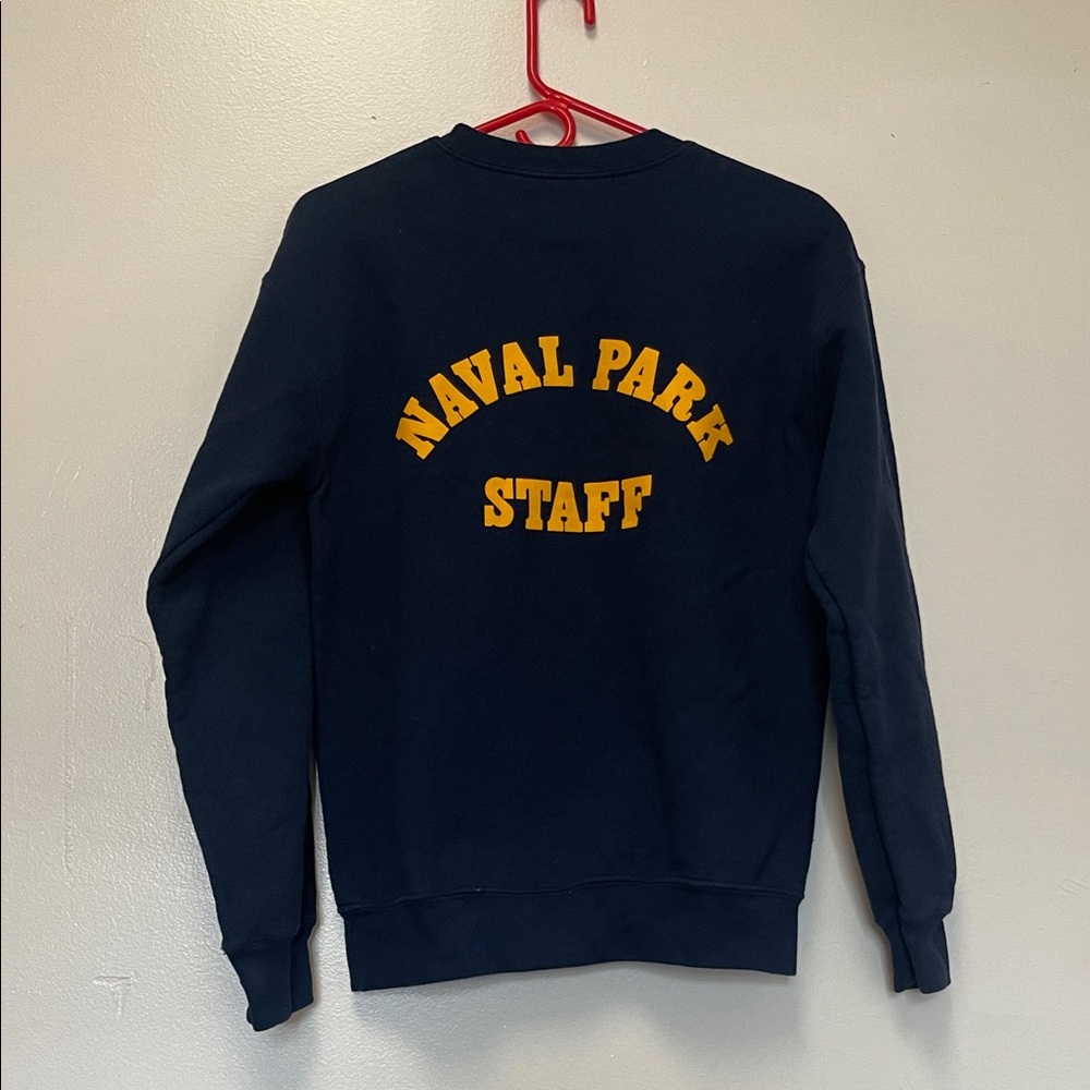 Gildan Dark Blue Crewneck with Gold Anchor